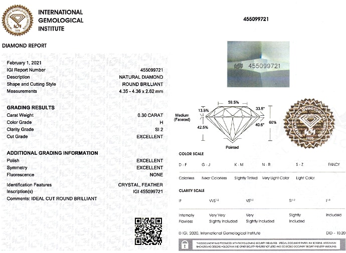 Foto 9 - Diamant 0,30ct Wesselton SI 3ex IGI Zertifikat, D7026