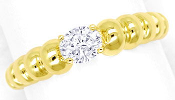 Foto 1 - Designer-Ring funkelnder ovaler Diamant 0,39ct Gelbgold, R9066
