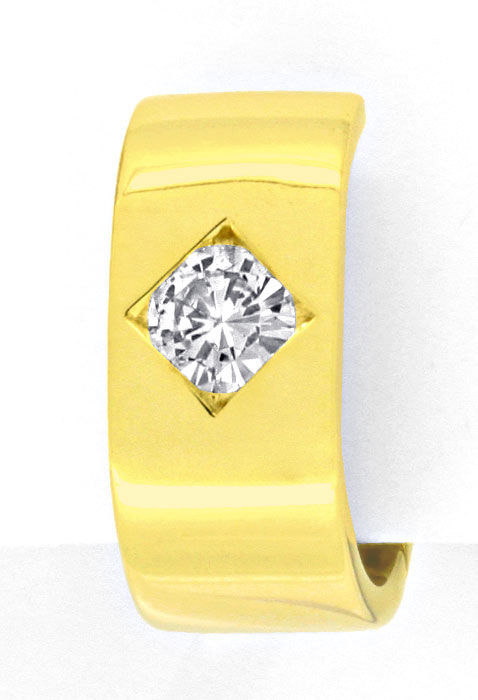 Foto 2 - Brillant Creolen Ohrringe Diamanten-Creolen Gold, S4006