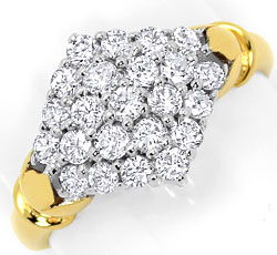 Foto 1 - Sehr dekorativer Diamant-Goldring 1,10 Carat Brillanten, S4802